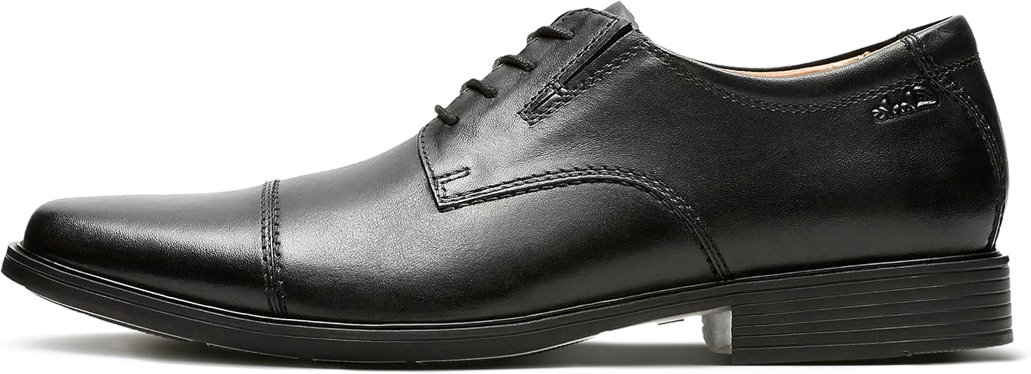 Clarks Men's Tilden Cap Oxford: Premium Leather Comfort Shoes