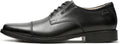 Clarks Mens Tilden Cap Black Leather Oxford - Comfortable Dress Shoe