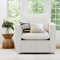 Swivel Accent Chair 34 in Upholstered Armchair - Plush Comfort