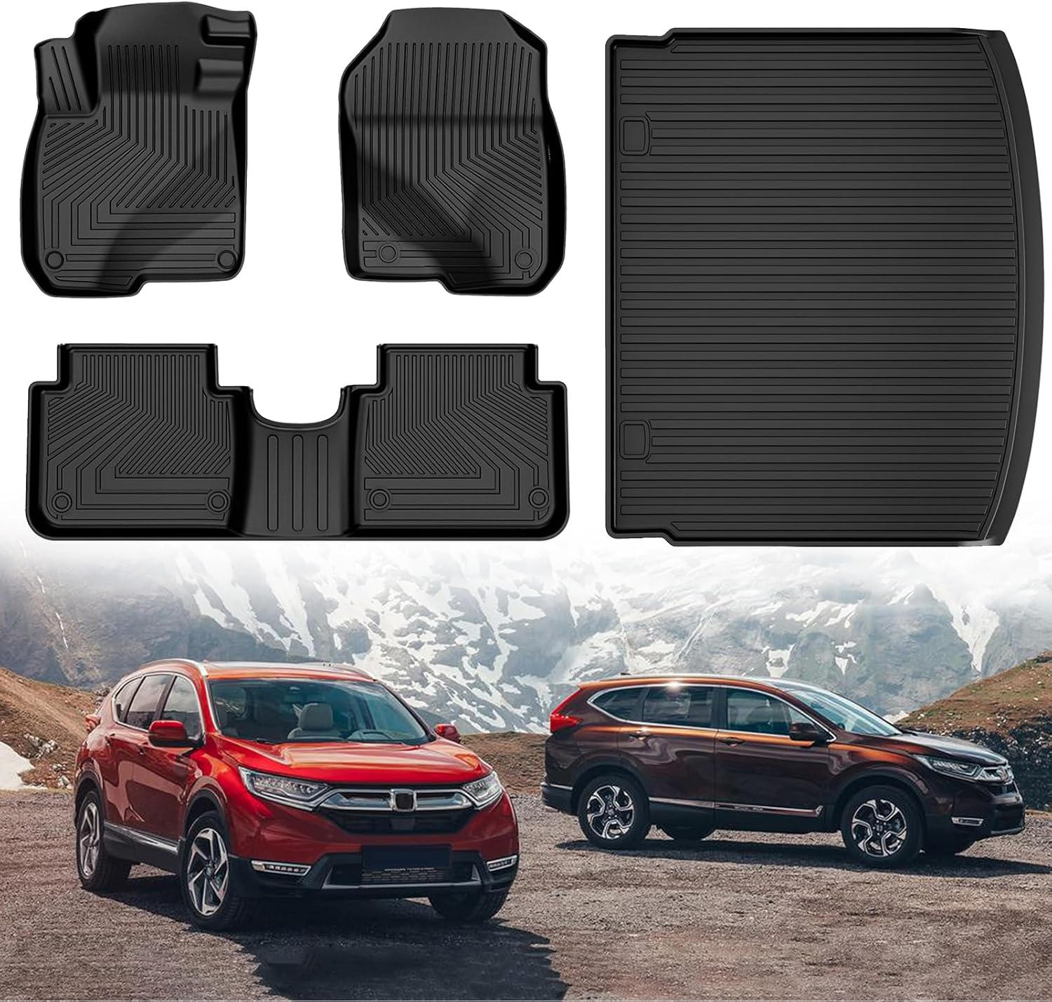 All Weather Floor Mats for Honda CRV 2017-2022 - Custom Fit