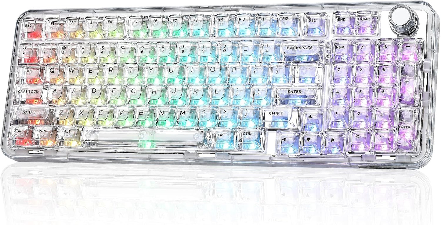 YUNZII X98 Wireless Mechanical Gaming Keyboard with Knob