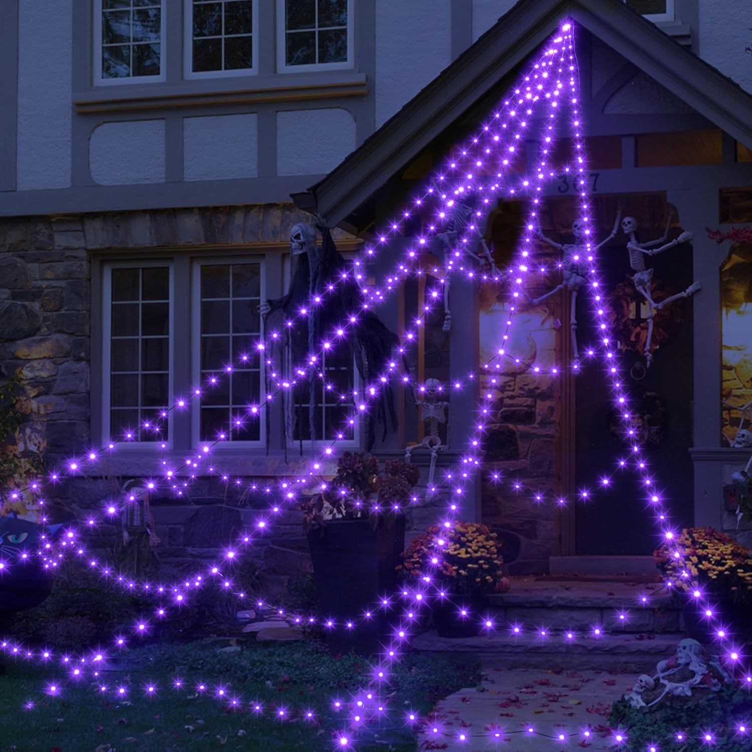 Spider Web Lights for Halloween Decorations by Dorizeg