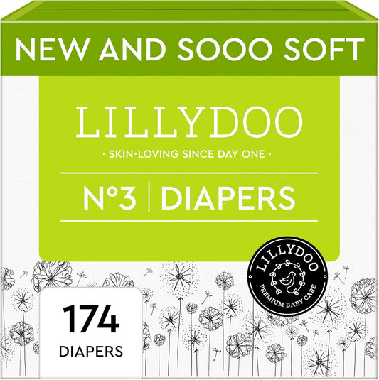 LILLYDOO Baby Diapers Size 3 - Soft, Absorbent, Leak-Free