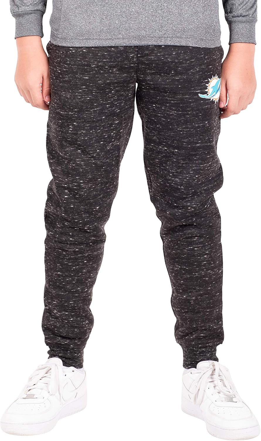 Ultra Game NFL Black Snow Fleece Jogger Sweatpants for Comfort