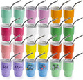 Mini Tumbler Shot Glasses with Lids and Straws for Parties