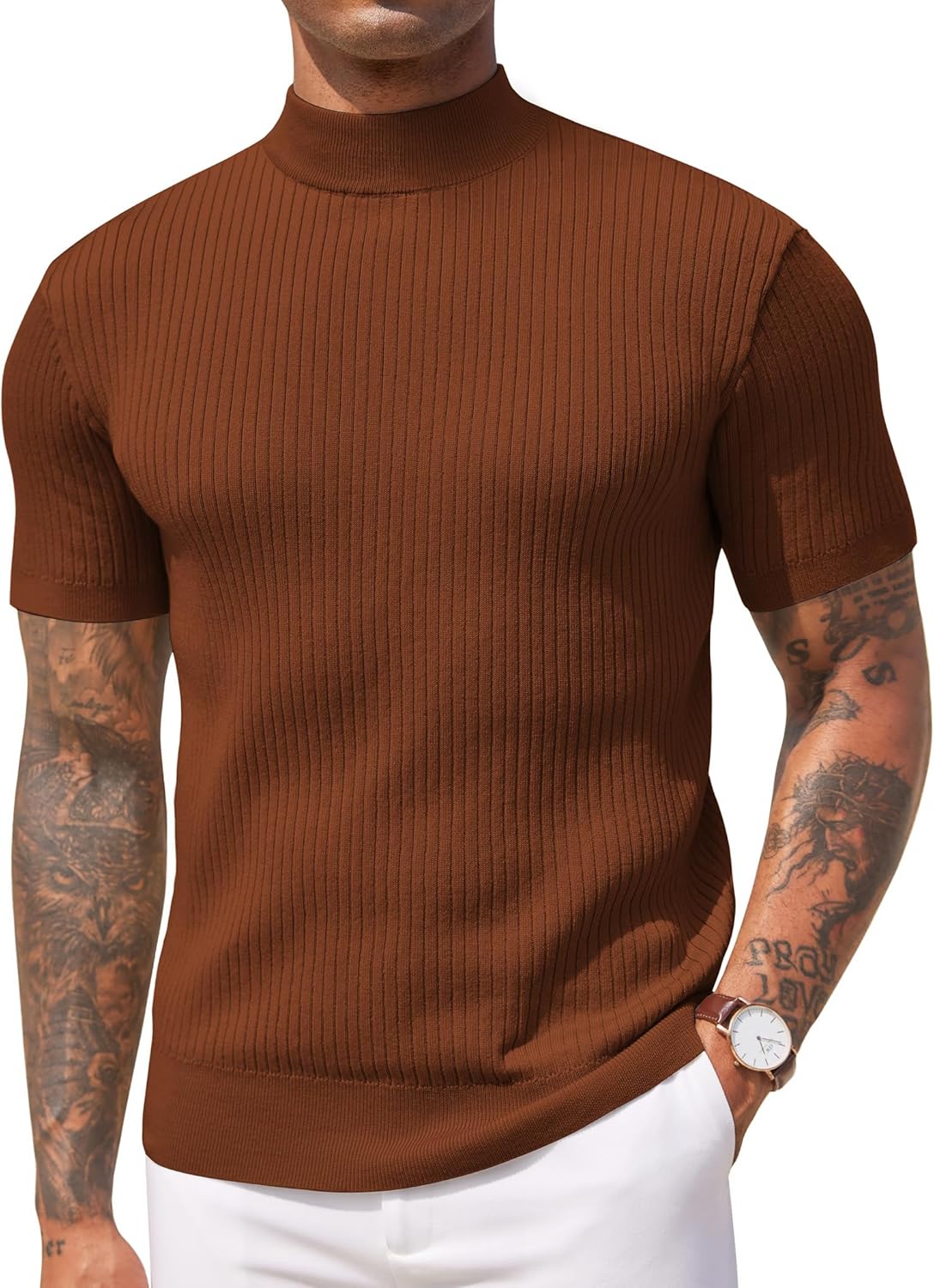 COOFANDY Men's Mock Turtleneck Sweater for Stylish Comfort