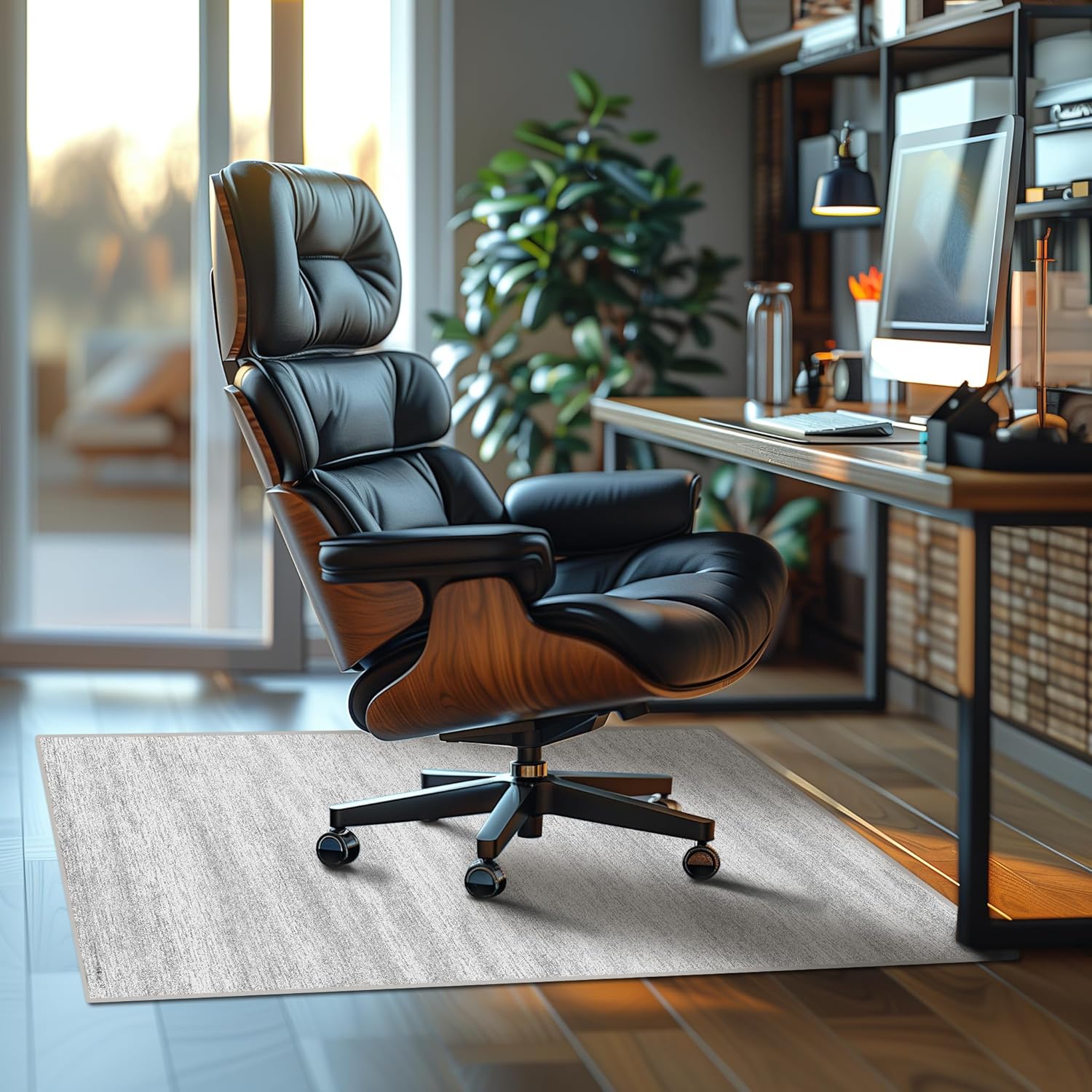 RIMAYA Office Chair Mat - Anti-Slip, Easy to Clean - for Hardwood & Carpet - 48 x 36