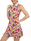 Womens Sleeveless Golf Tennis Dress with Zippered V-Neck - Active Polo