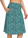 Womens Knee Length Athletic Skort - Modest Midi with Pockets