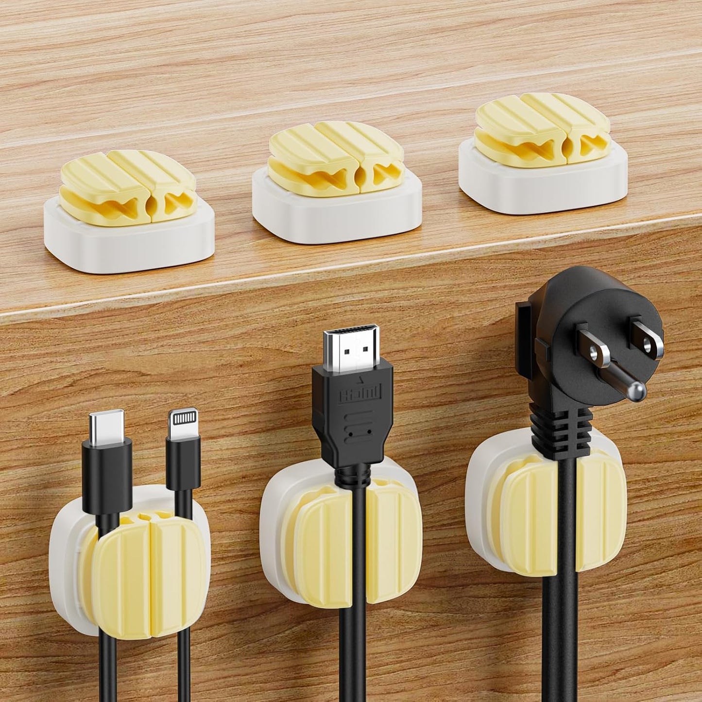 FlyCoco 6 Pack Cord Organizer Clips - Tangle-Free Cables on the Go!