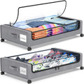 Beborxue Under Bed Storage with Wheels for Shoes and Clothes