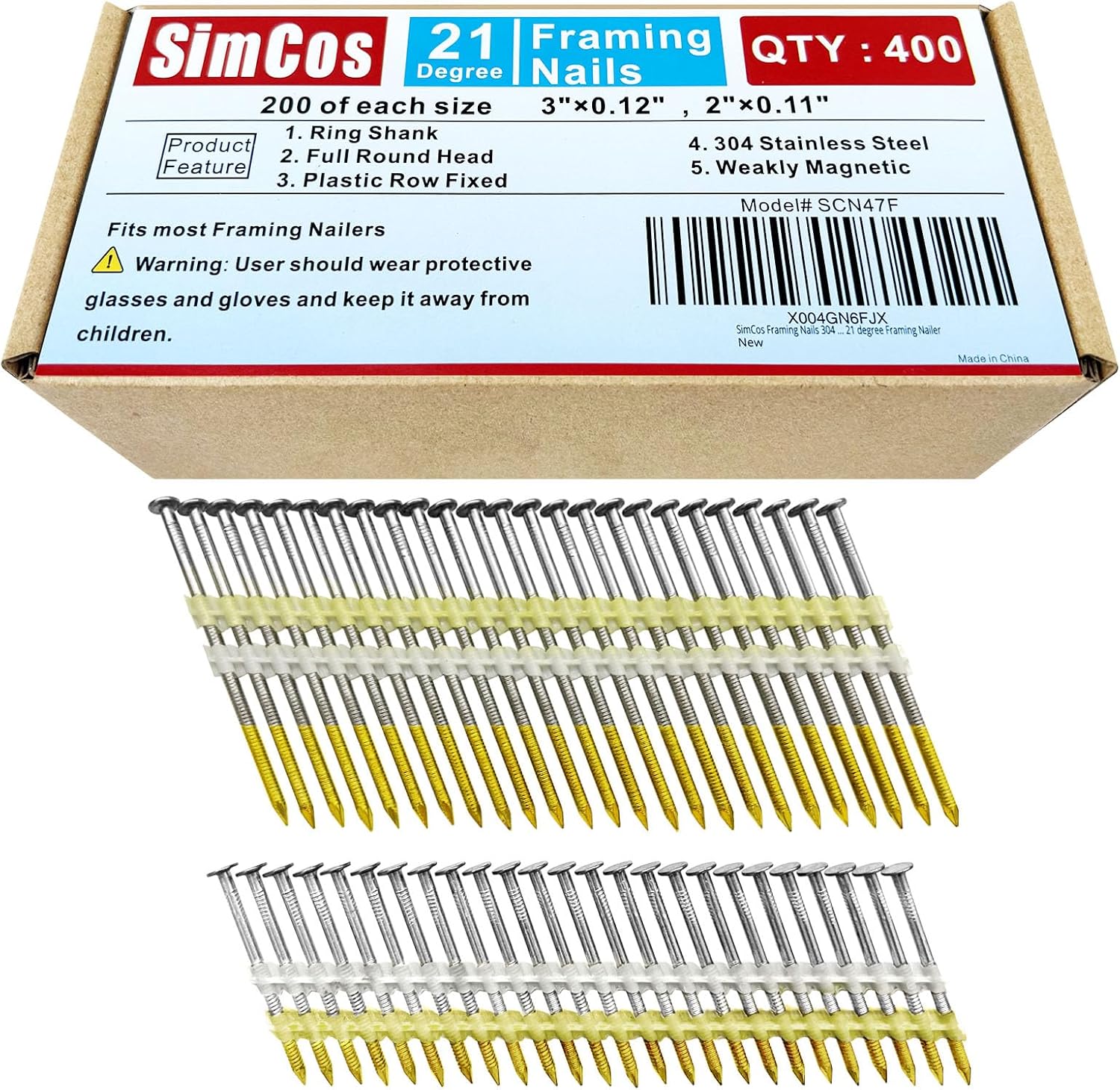 Framing Nails 304 Stainless Steel for Pneumatic Nailers