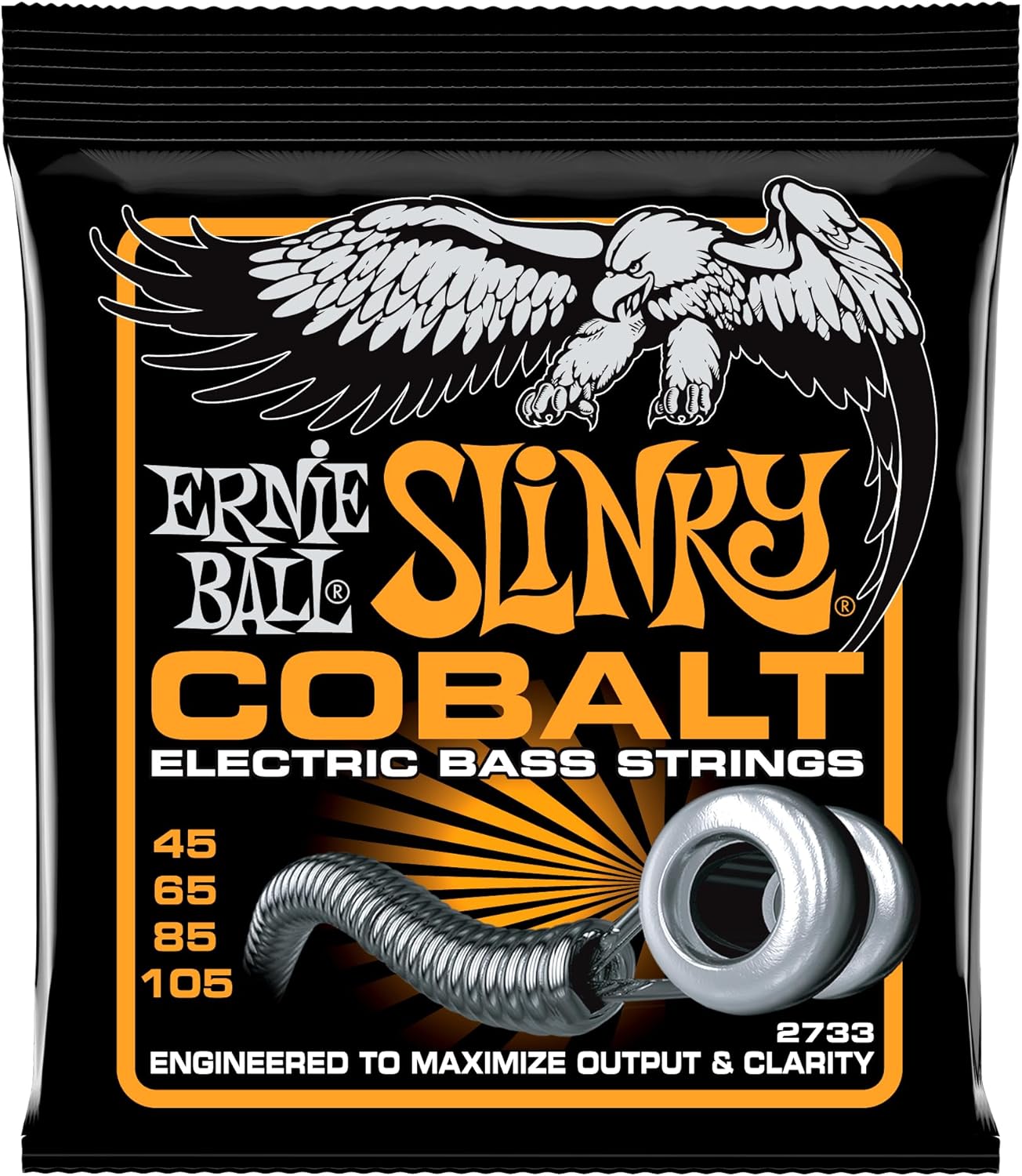 Ernie Ball Hybrid Slinky Cobalt Bass Guitar Strings for Musicians
