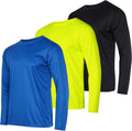 Men's Mesh Quick Dry Long Sleeve T-Shirt 3 & 5 Pack - UPF Sun you