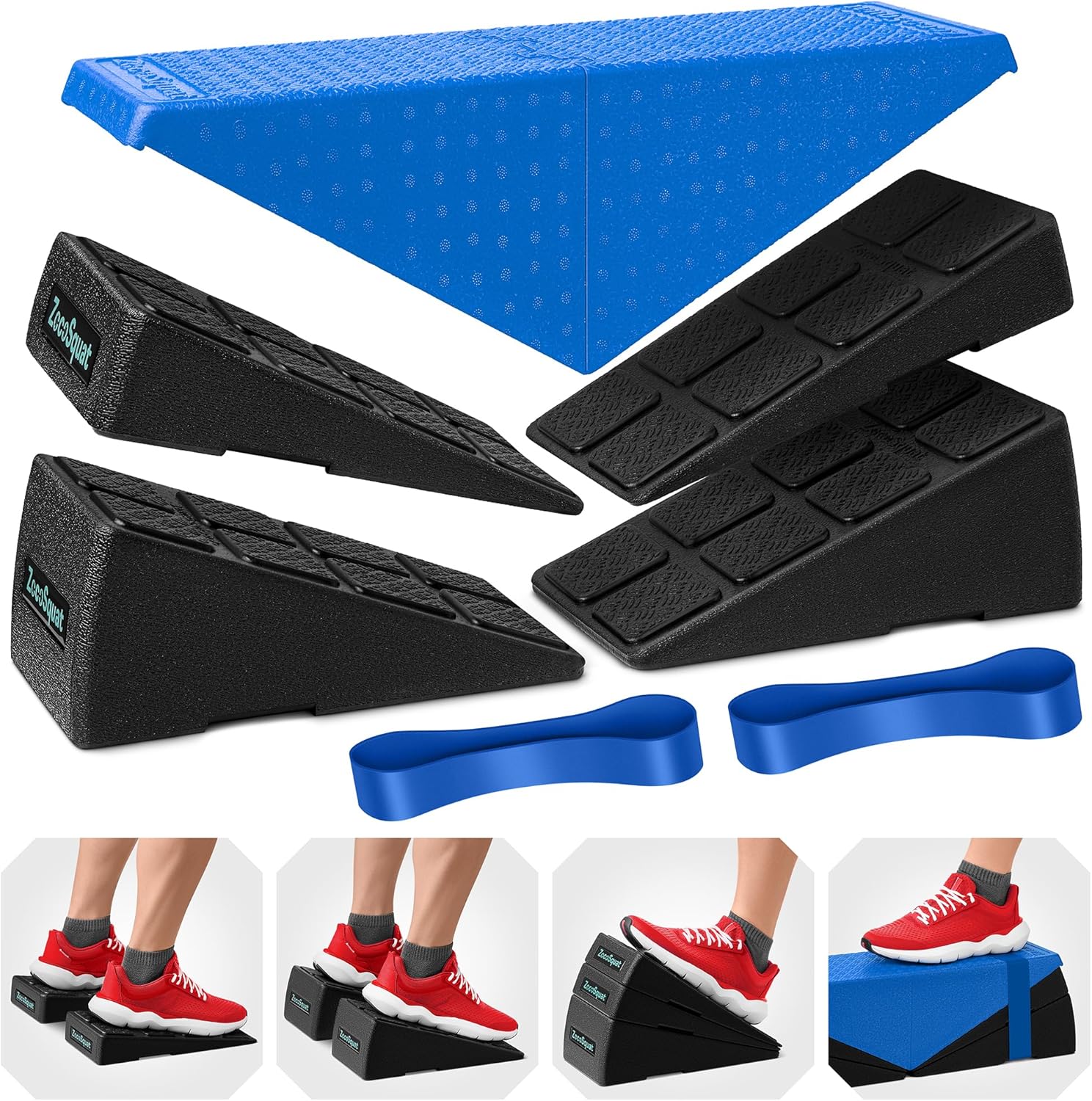 Squat Wedge Block for Calf Stretching and Weight Lifting