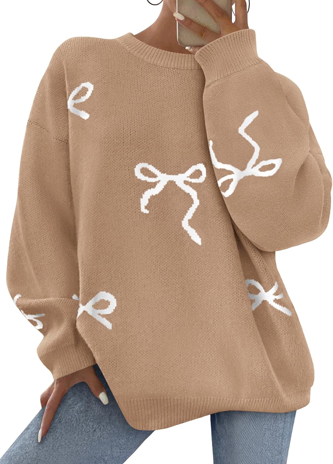 Trendy Fall Long Sleeve Pullover Sweater for Women 2025