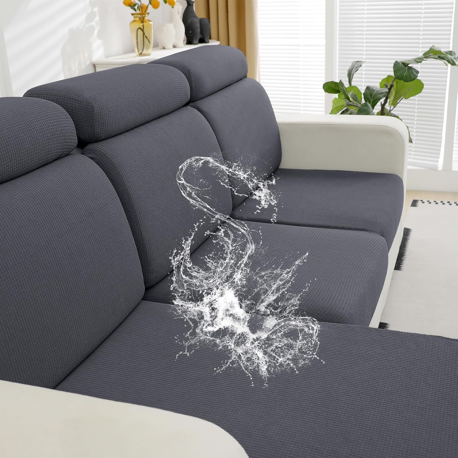 DISSA Waterproof Couch Cushion Covers for Pets and Families