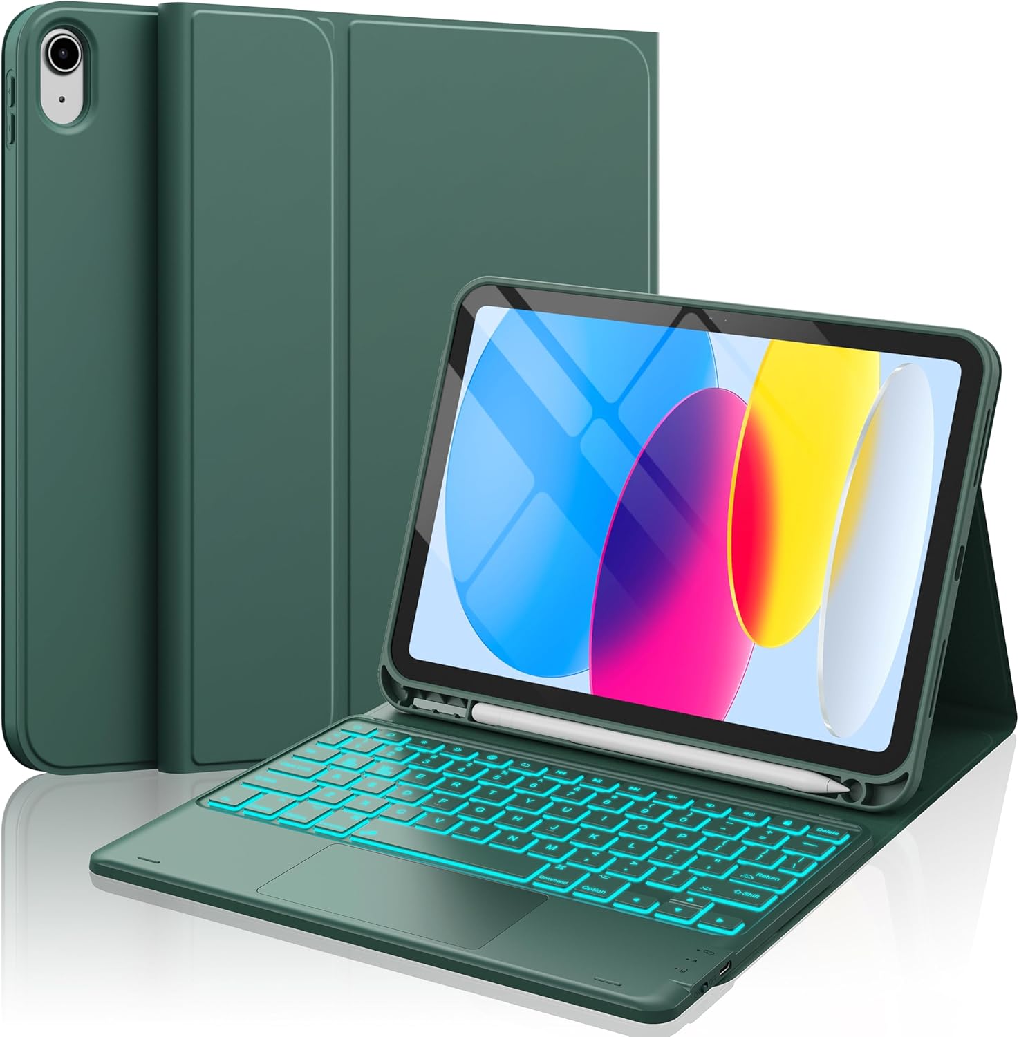 CHESONA iPad 10th Gen Case with Keyboard and Backlight Features