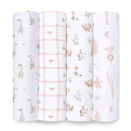 aden + anais Essentials Baby Muslin Swaddle Blankets for Newborns