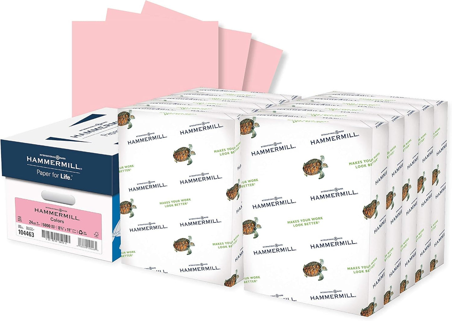 Hammermill Colored Paper 24 lb Pink Printer Paper for All Uses