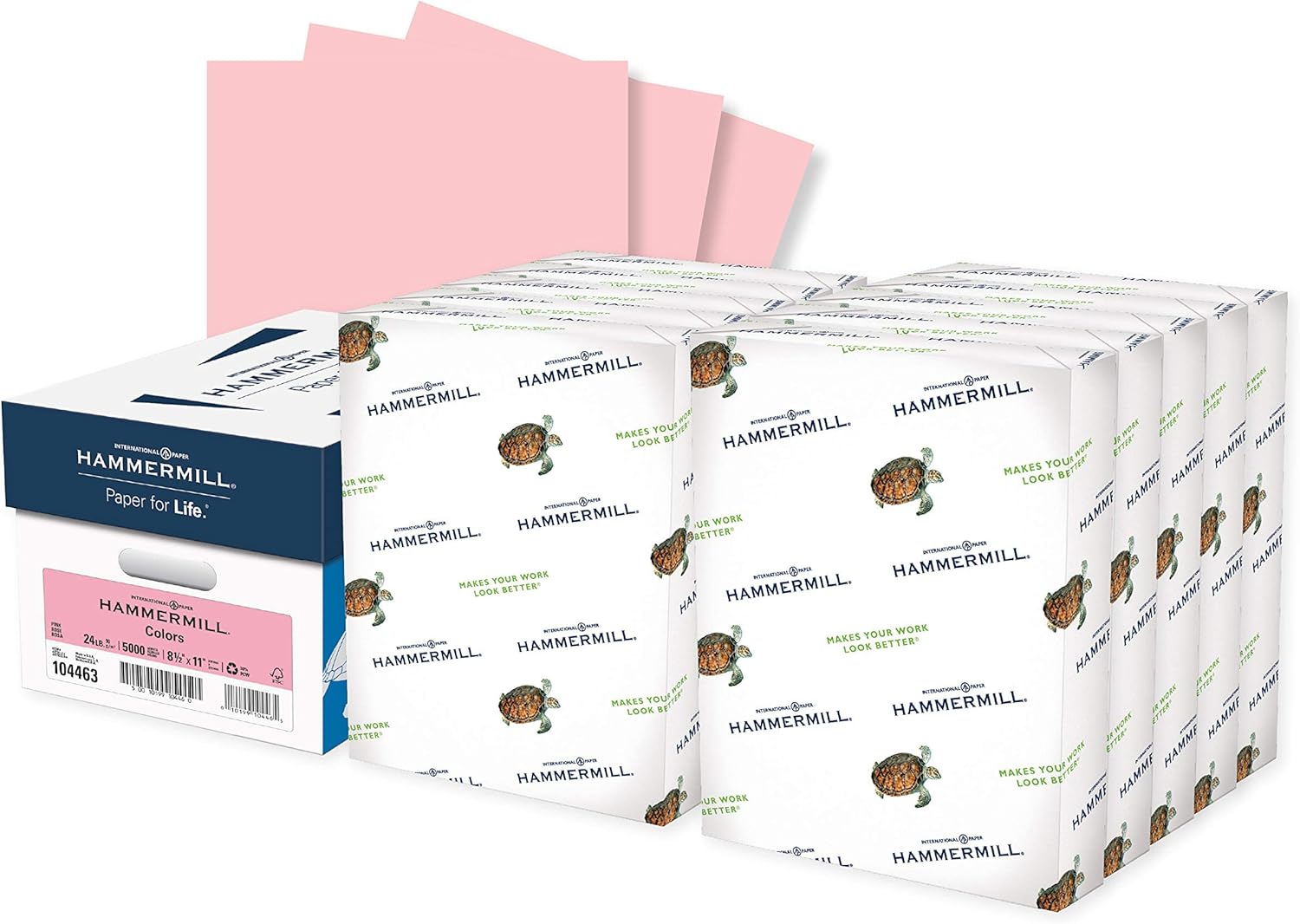 Hammermill Colored Paper 24 lb Pink Printer Paper for All Uses