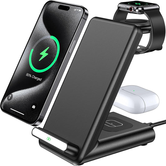 3-in-1 Fast Wireless Charger for Apple & iPhone - QKXC