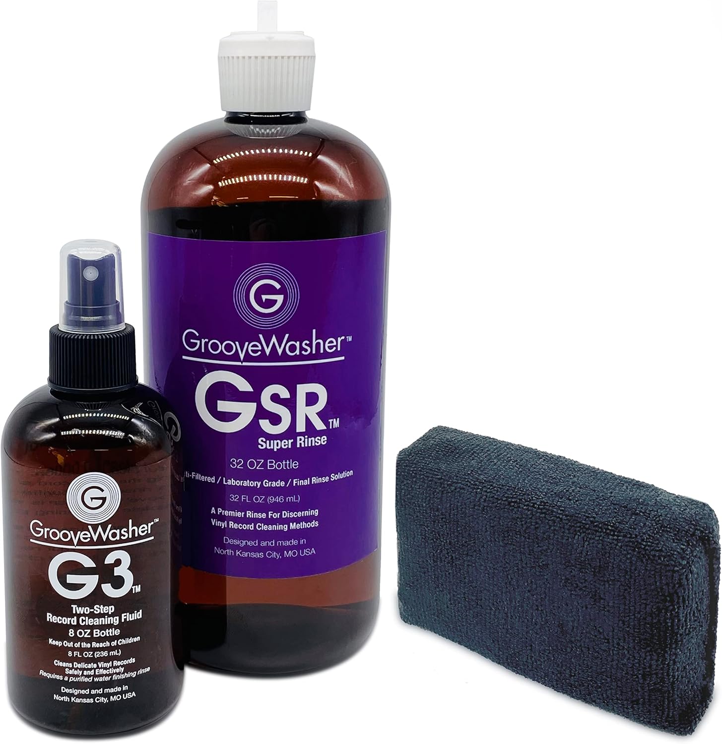 GrooveWasher Two-Step Record Cleaning Bundle for Vinyl Lovers
