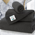 3 Piece Towel Sets for Bathroom Grey Towels for Showering - Soft