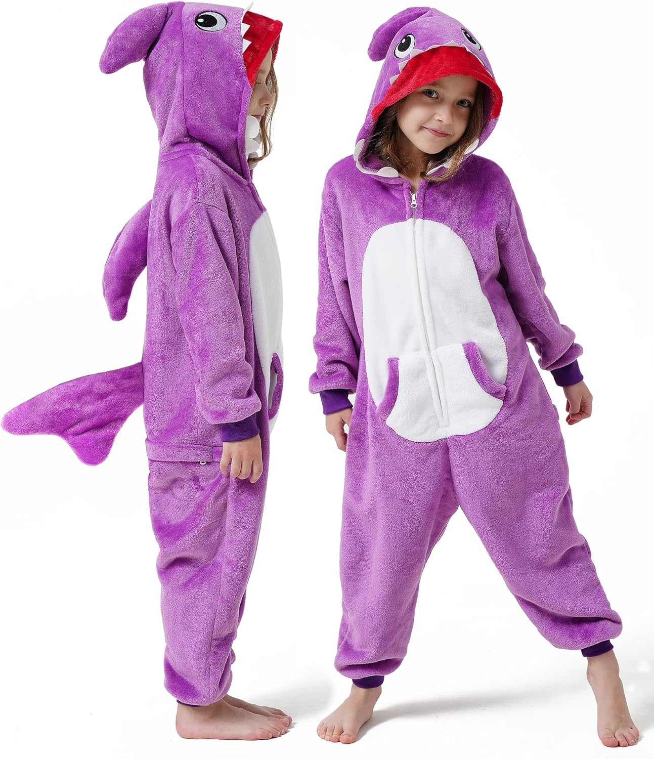 Kids Shark Onesie Costume for Halloween Fun and Cozy Wear