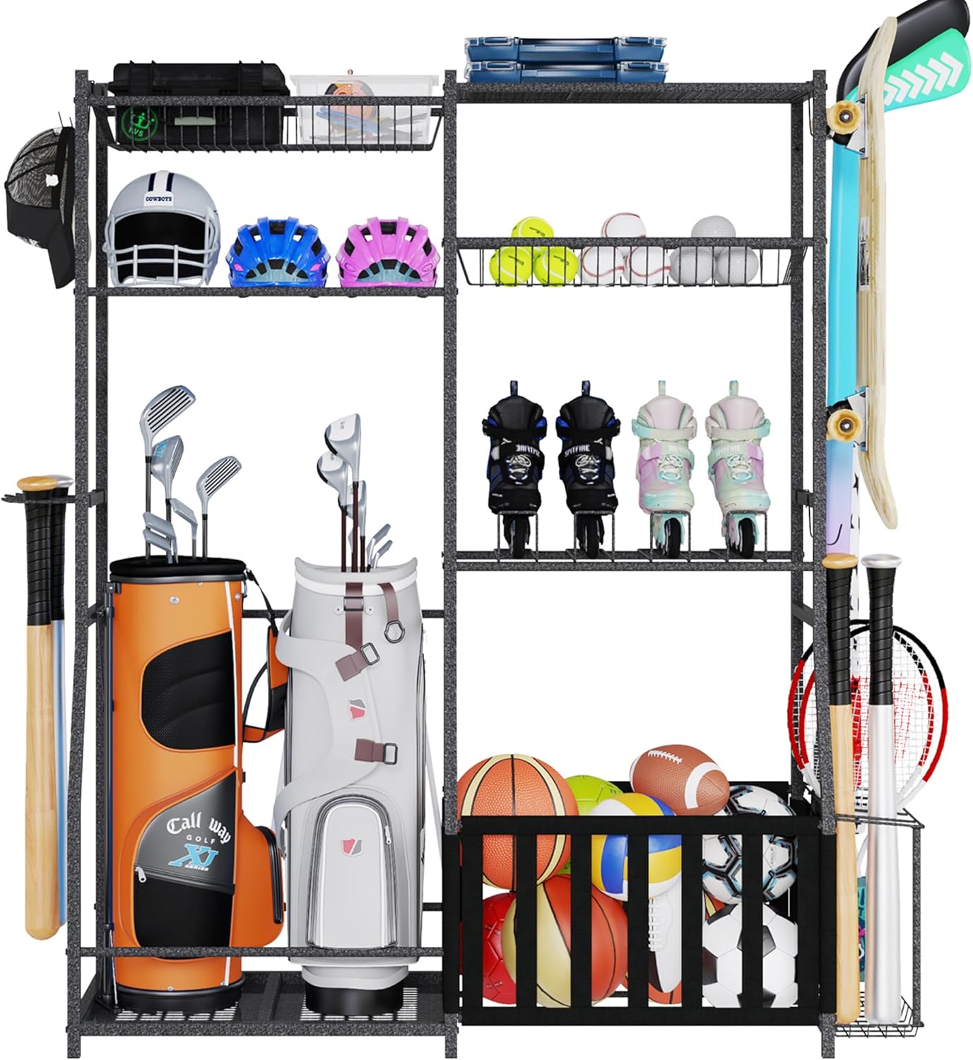5-Shelf Garage Organizer for Sports Gear by HOMREST