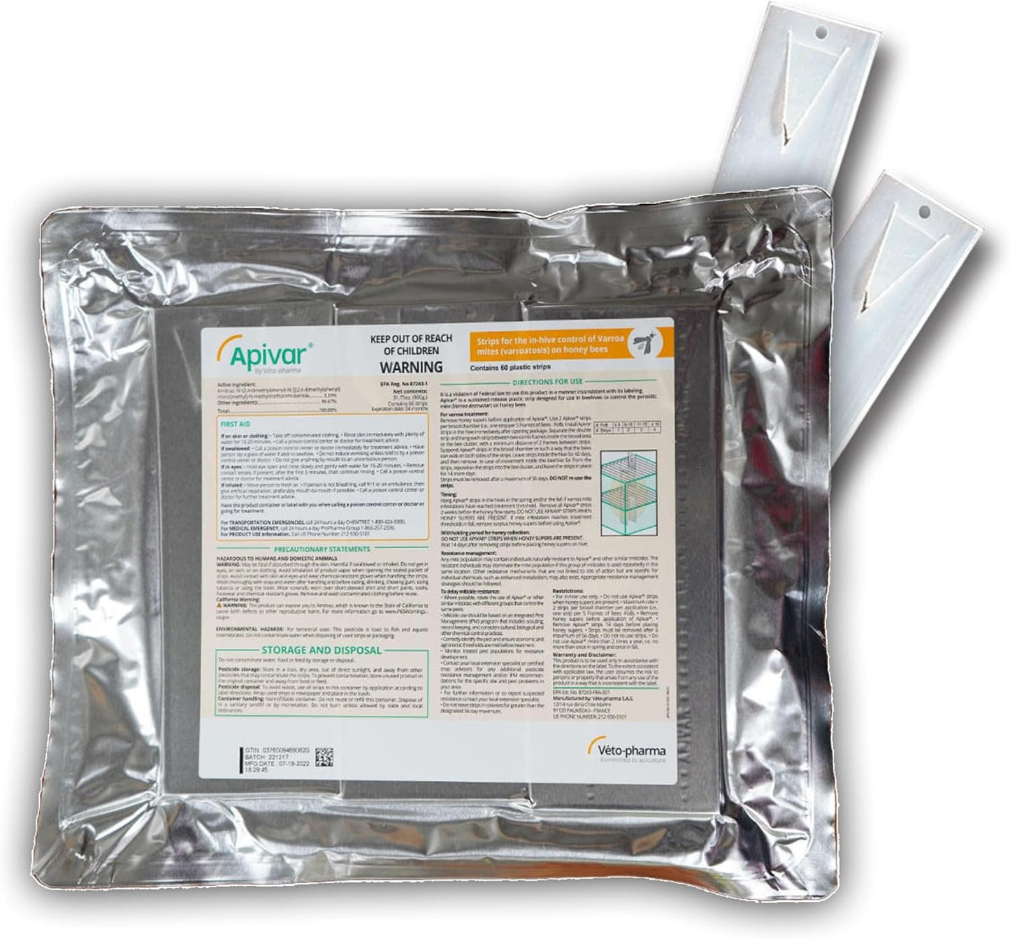 Apivar Strips for Beekeeping - Effective Mite Control Solution