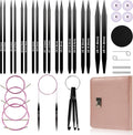 Interchangeable Circular Knitting Needles Set 9 Pairs - Compact Kit