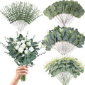 Eucalyptus Leaves Stems 150 PCS Mixed Artificial Greenery - Wedding