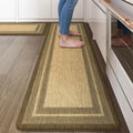 Anti Fatigue Cushioned Kitchen Mats 2PC Set - Comfort Memory Foam