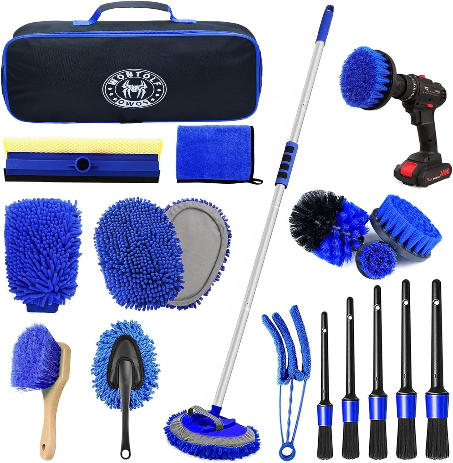 Wontolf 62in Car Wash Brush Kit for Efficient Car Cleaning