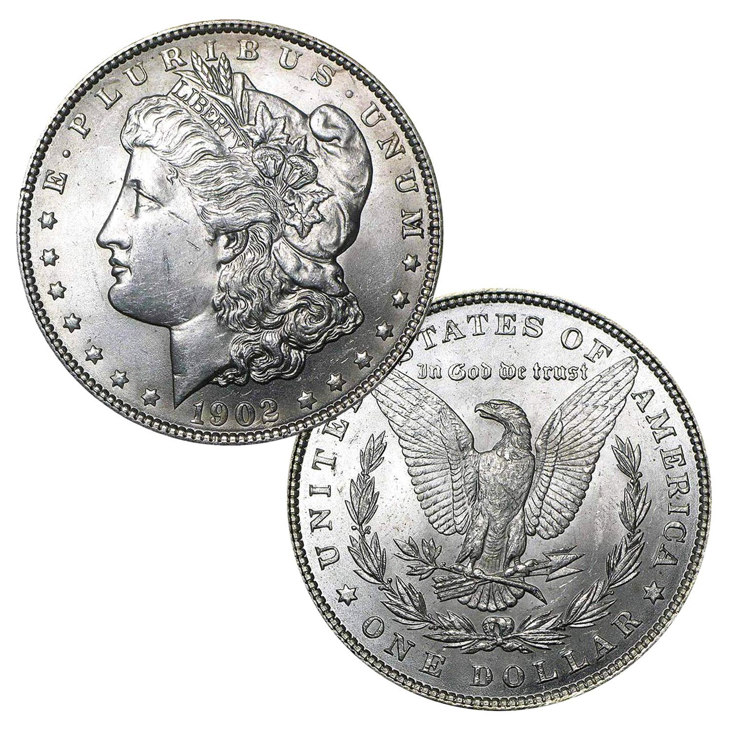 USA 1902 O Morgan Silver Dollar Coin - Brilliant Uncirculated