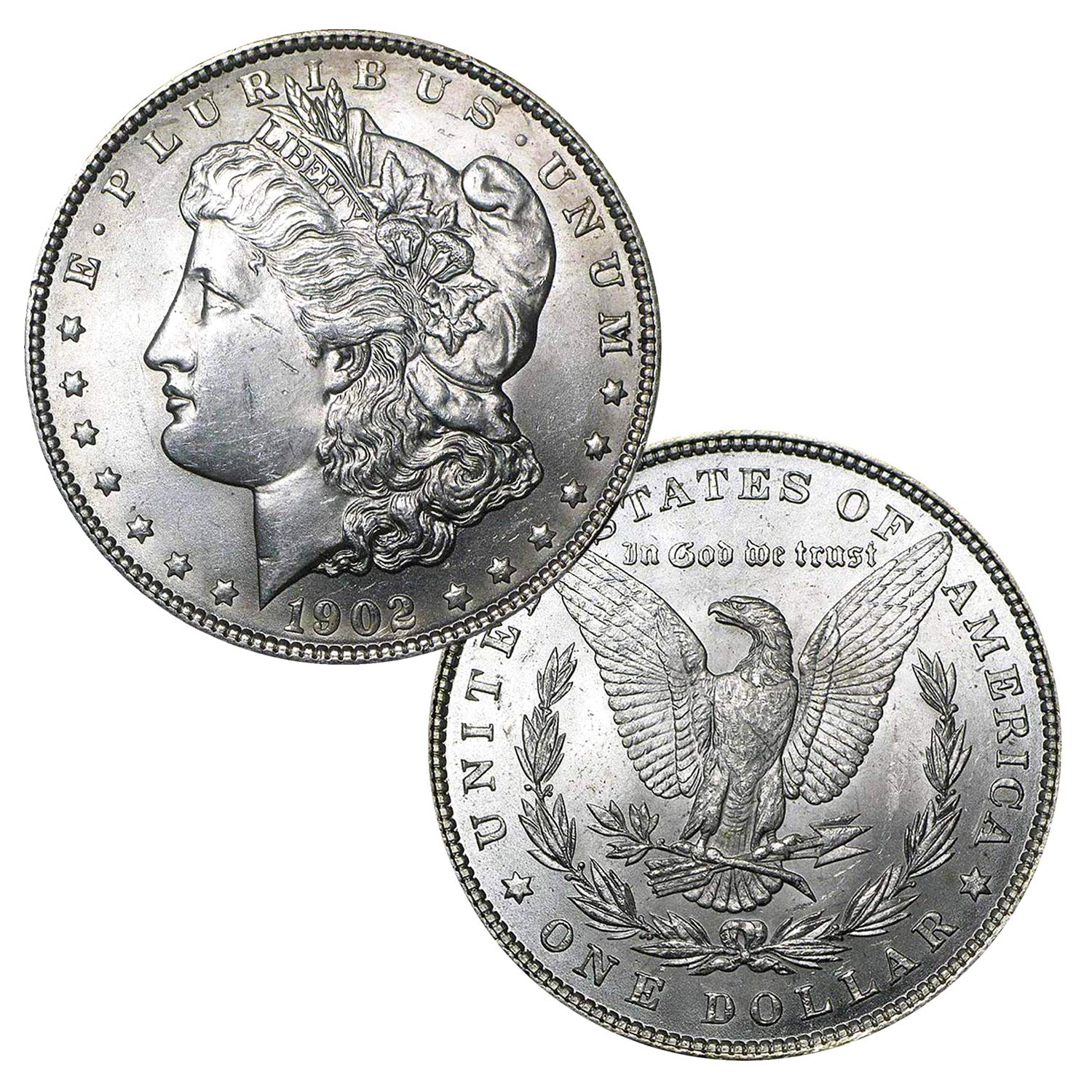 USA 1902 O Morgan Silver Dollar Coin - Brilliant Uncirculated