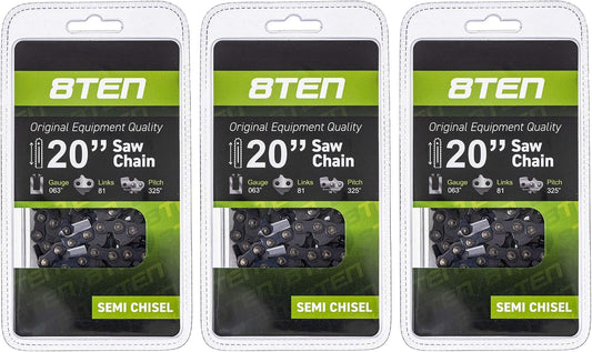 8TEN Chainsaw Chain 20 Inch .063 Gauge .325 Pitch 81DL Review