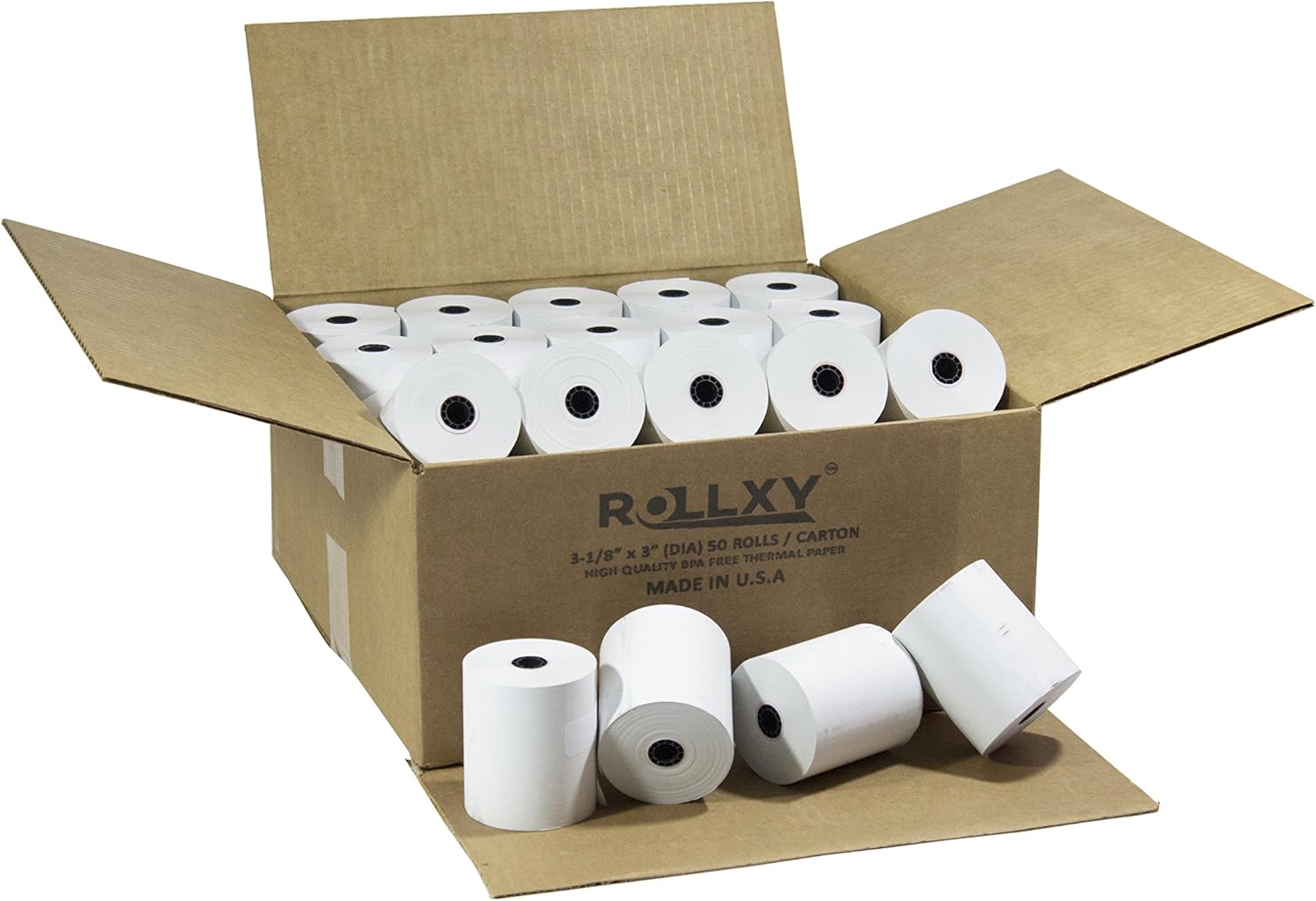 Thermal Paper Rolls Pack of 50 - Perfect for Receipts and More