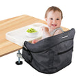Hook On High Chair Black - Portable Clip-On High Chair with Tray