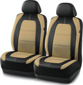 Road Comforts Car Seat Cover Leather Front Low Back Sport - Beige