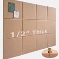 Large Cork Board for Office Wall Decor 48x36 - Felt Tile Bulletin Kit