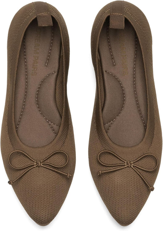 DREAM PAIRS Women's Ballet Knit Flats for Comfort and Style