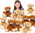 10 Pack Teddy Bears 14 in Plush Bulk Set - Soft Gift Bundle