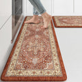 Anti Fatigue Kitchen Mats Boho Distressed 17x47 + 17x29 - Comfortable