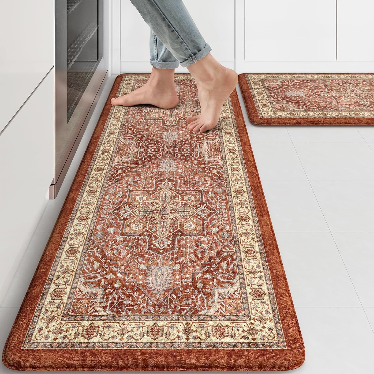 KIMODE Anti Fatigue Fall Kitchen Mats for Comfort and Style