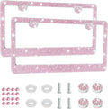 Rhinestone License Plate Frame for Women - Sparkle Stainless Steel