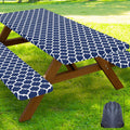 Smiry Picnic Table Cover with Bench Covers - Waterproof Fitted 8 ft