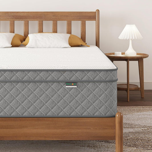 King XL Mattress with Cooling Gel Memory Foam and Pocket Springs
