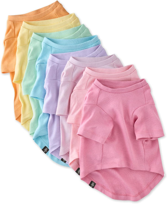 Toby II Pet T-Shirt 8 Pack - Organic Cotton for Dogs